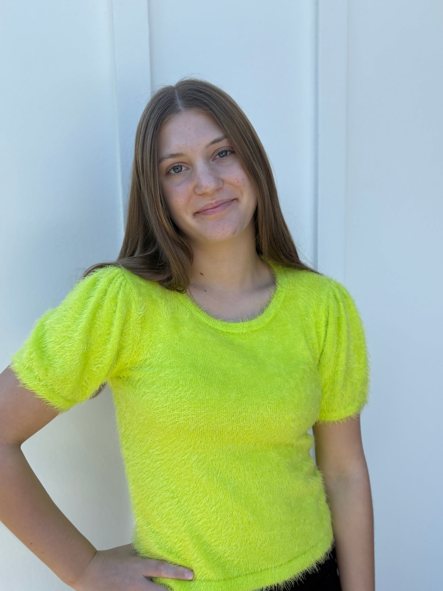 Yellow Fuzzy Sweater by Sincerely Ours