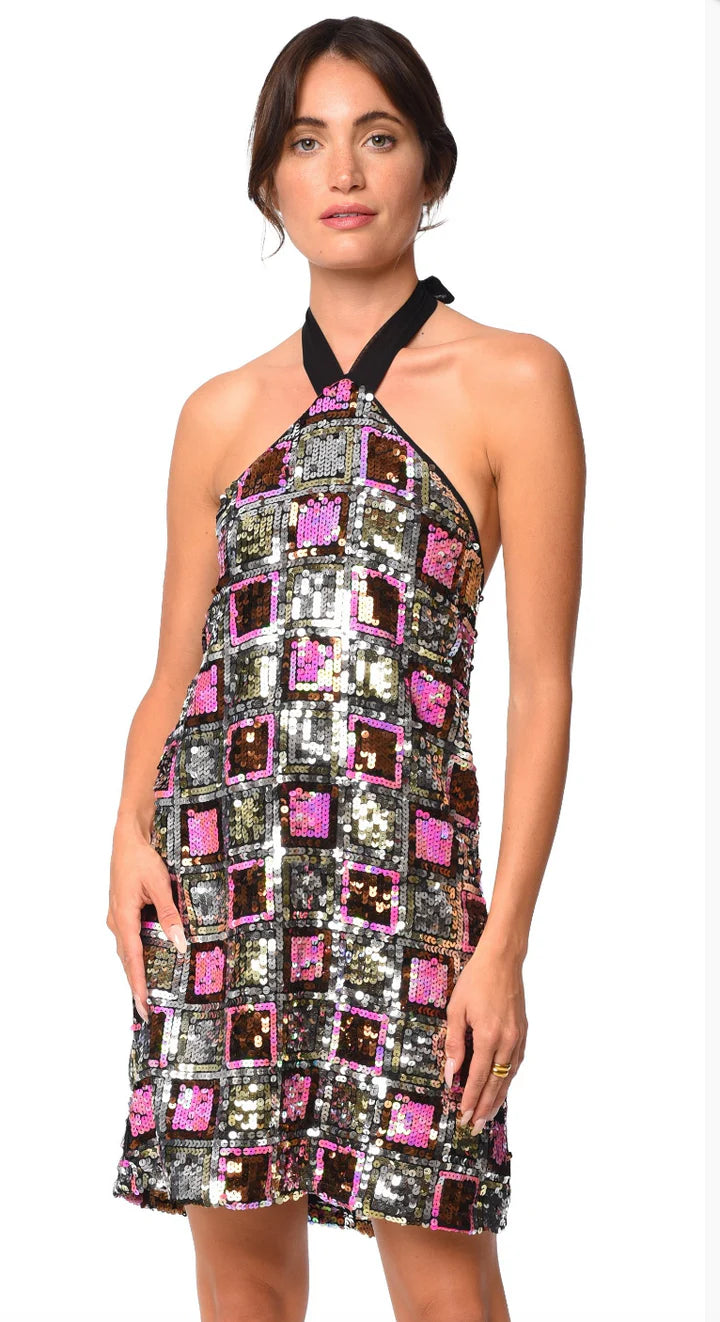 Kayla Halter Neck Sequined Dress and Skirt by Ciebon