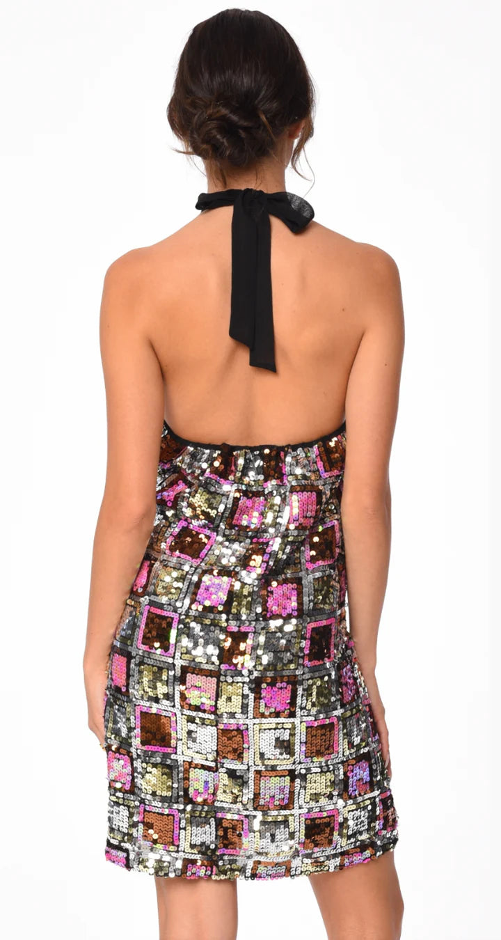Kayla Halter Neck Sequined Dress and Skirt by Ciebon