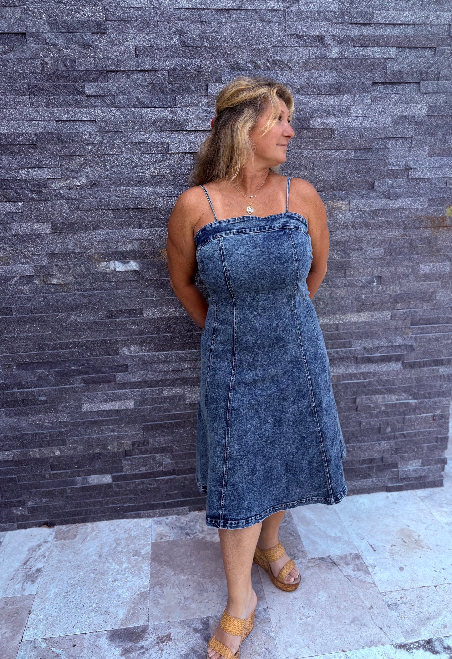 Denim Midi Dress