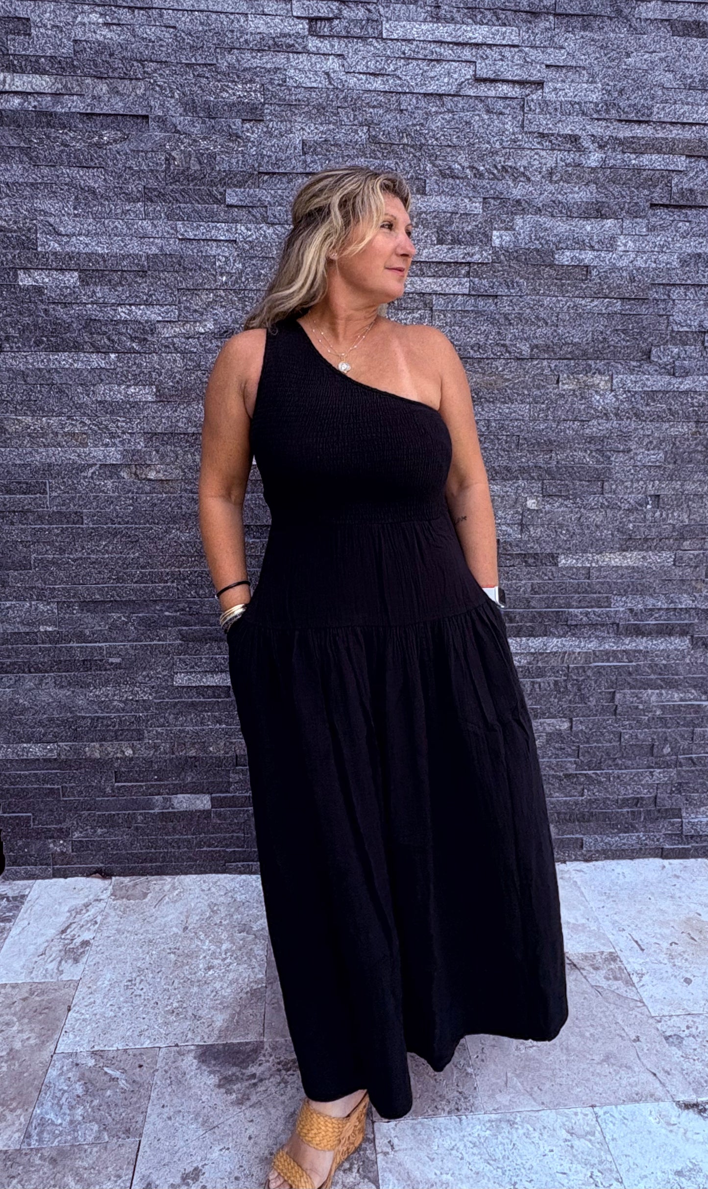 One Shoulder Maxi by Elan