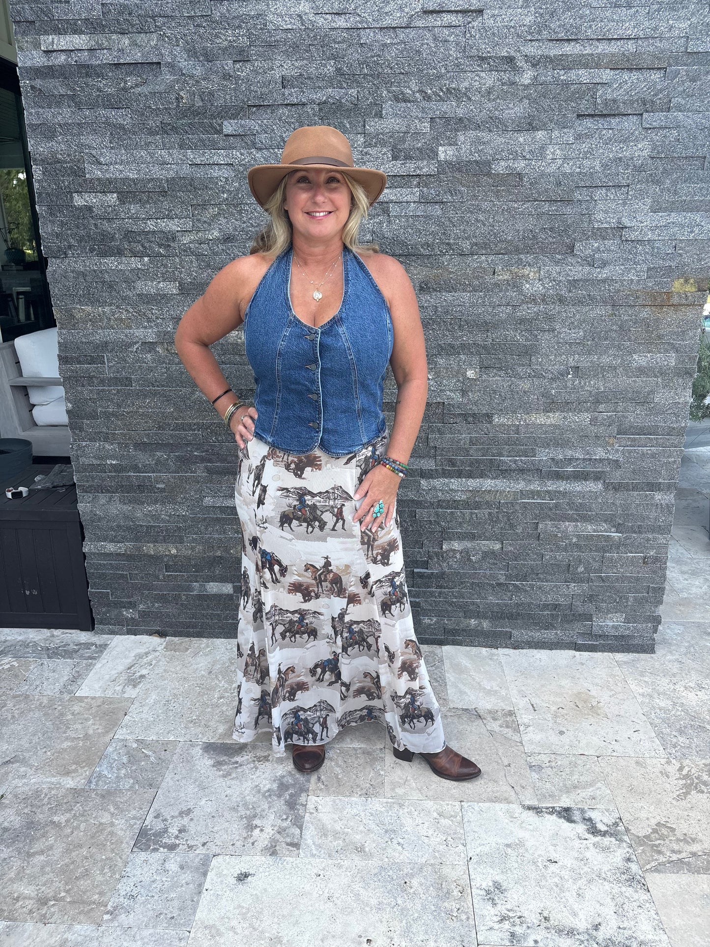 Denim Halter Top