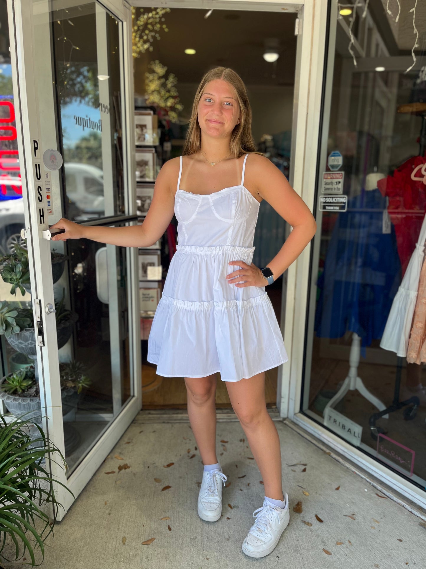 White Mini Dress by Sincerely Ours