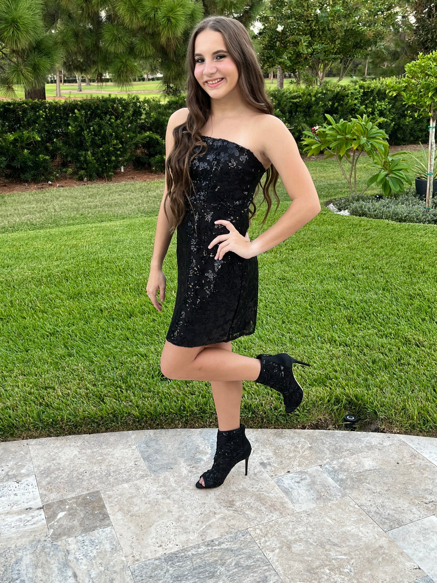 Black sequin mini