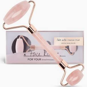 Rose quartz face roller
