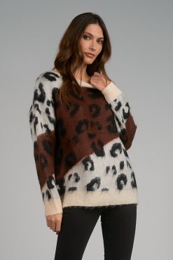 Brown Leopard Sweater by Elan