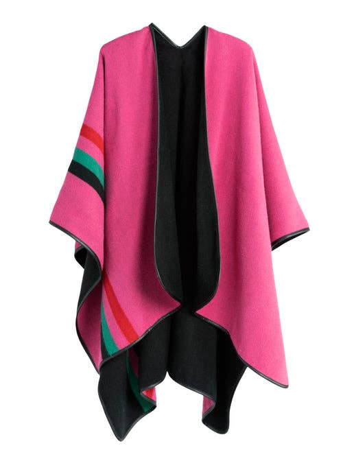 Cordelia Reversible Multi-Colored Cape by Shiraleah