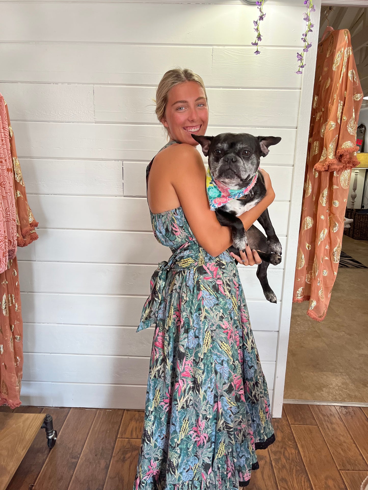 Floral Green Maxi by Barok Paris