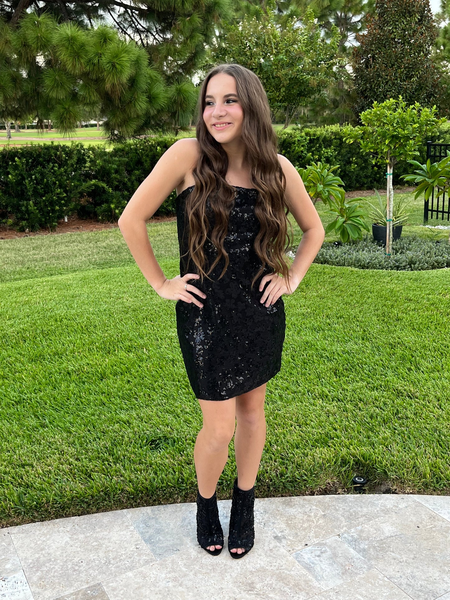 Black sequin mini