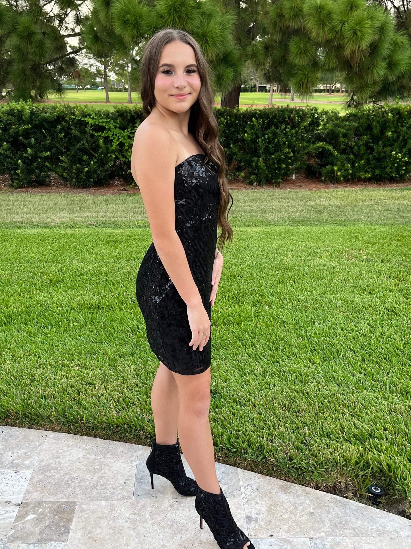 Black sequin mini
