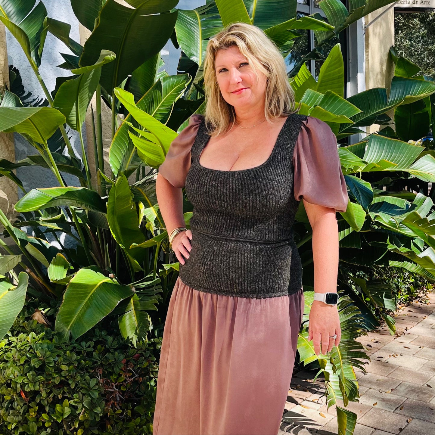 Cecilia Puff Sleeve Sweater Top