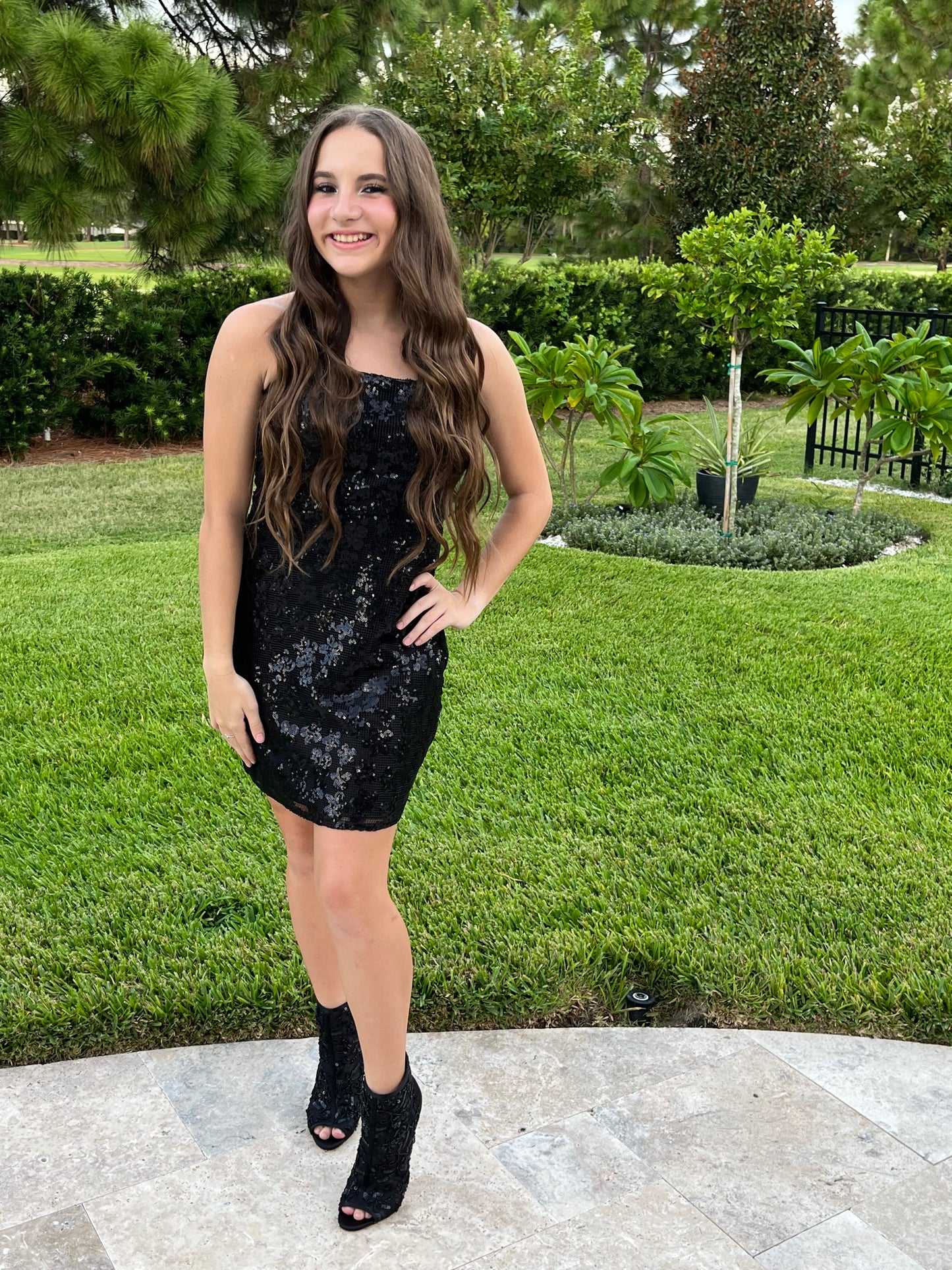 Black sequin mini