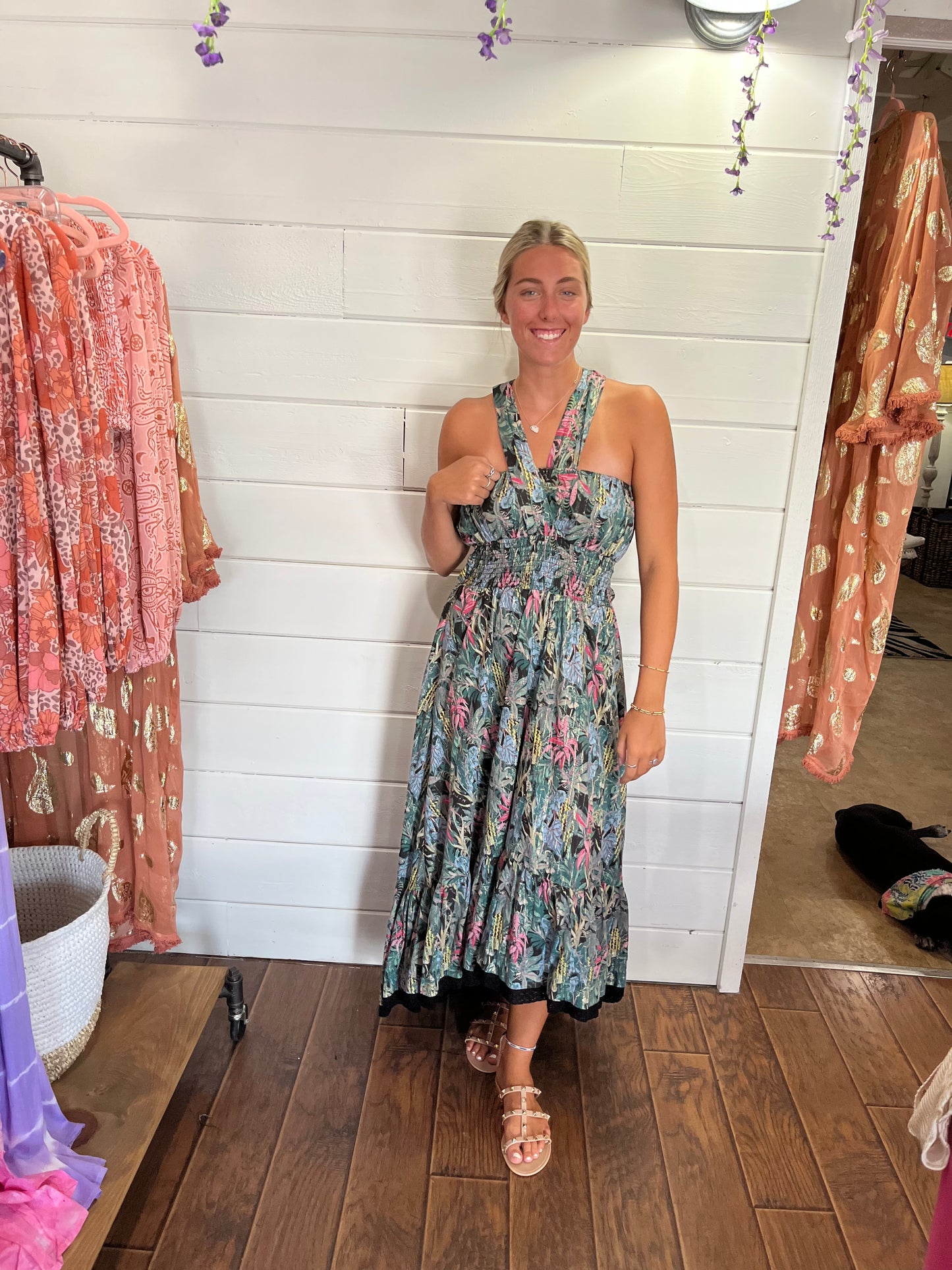 Floral Green Maxi by Barok Paris
