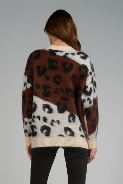 Brown Leopard Sweater by Elan