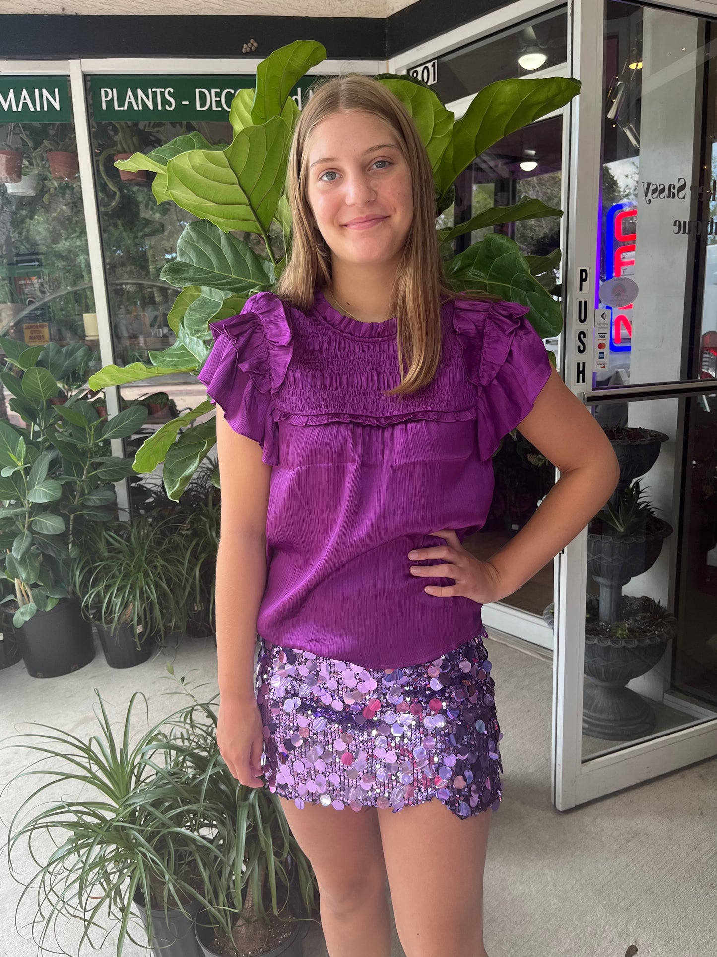 Flutter Sleeve Top by THML