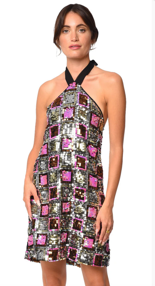 Kayla Halter Neck Sequined Dress and Skirt by Ciebon