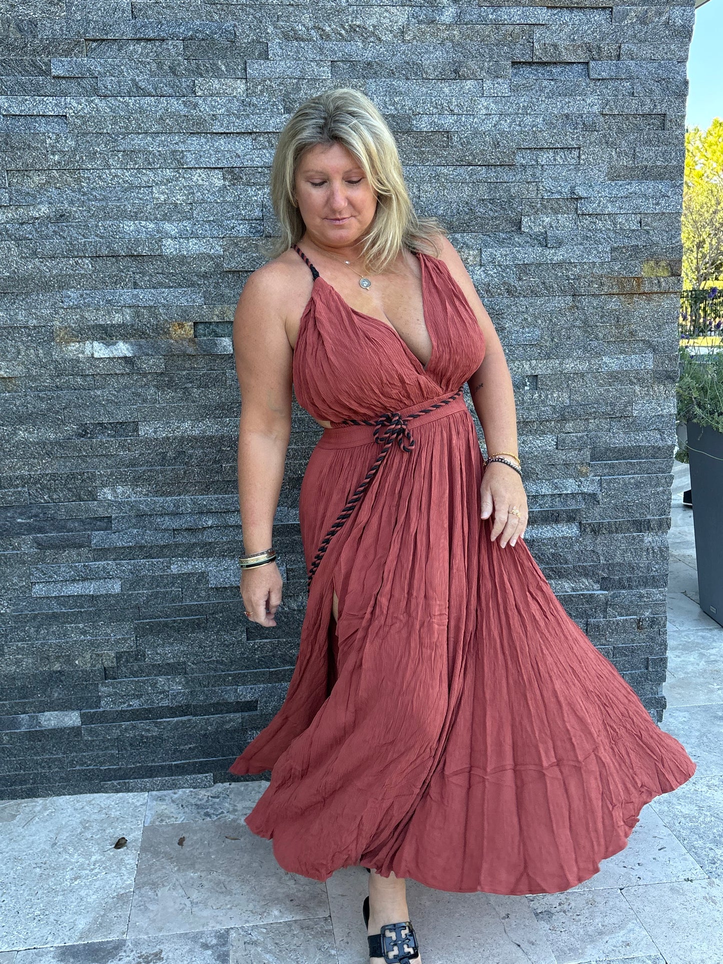 Boho Grecian Dress by Elan