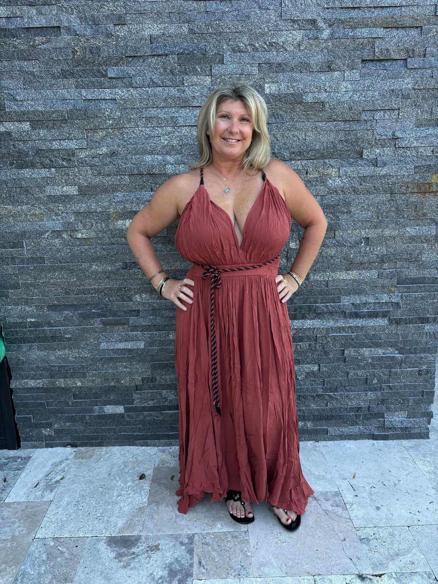 Boho Grecian Dress by Elan