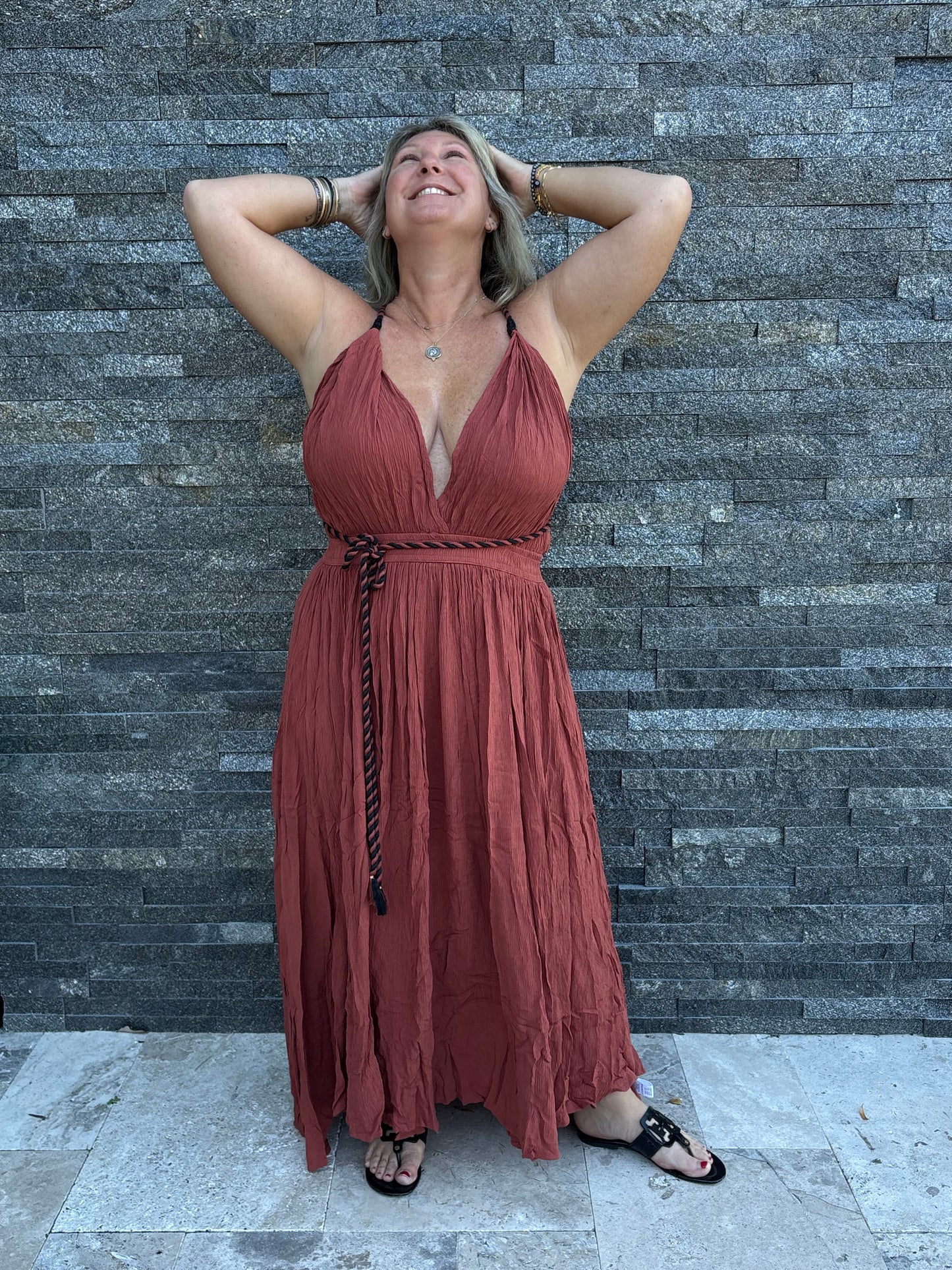 Boho Grecian Dress by Elan