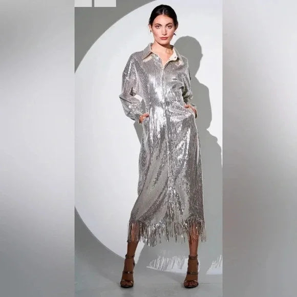 Brooke Silver Duster/Dress by Ciebon