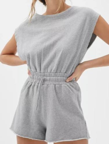 Gray Open Back Romper by LA Biz